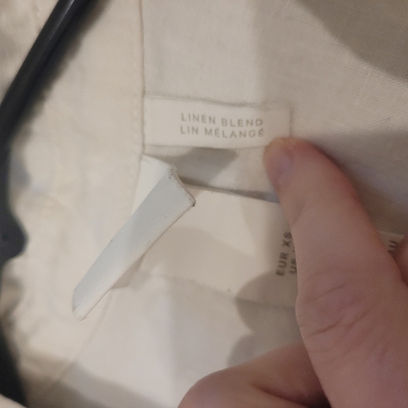 Zara Women's Linen White Button Up Dress Size X-small - Picture 6 of 8